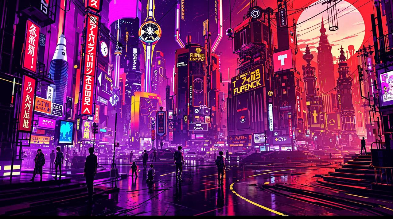 同人创作分享:暗夜行者赛博朋克风格插画合集 同人创作分享:暗夜行者赛博朋克风格插画合集 - 国漫精选专题